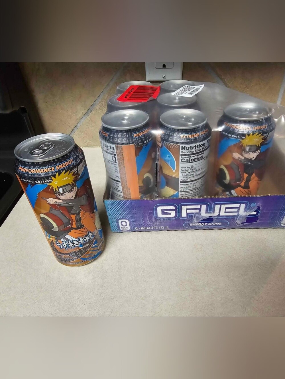 FULL G FUEL SAGA MODE NARUTO SHIPPUDEN ANIME NINJA ENERGY DRINK LIMITED EDITION
